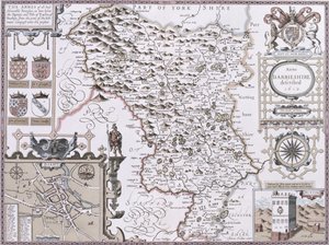 Darbieshire, gravé par Jodocus Hondius (1563-1612) de 